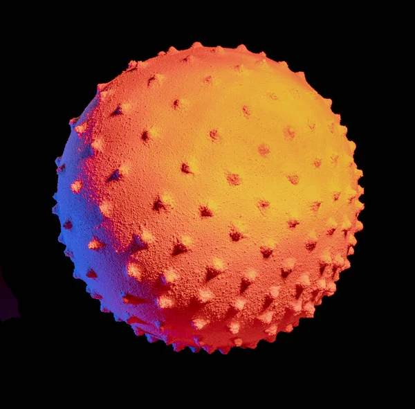 Siyah Sırtlı Renkli Sembolik Bir Virüsün Resmi — Stok fotoğraf
