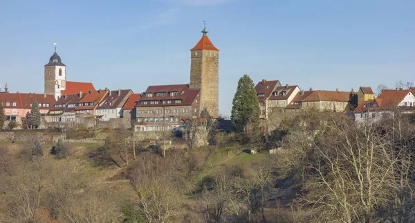 Town Southern Germany Named Waldenburg Evening Time — Stock Photo, Image