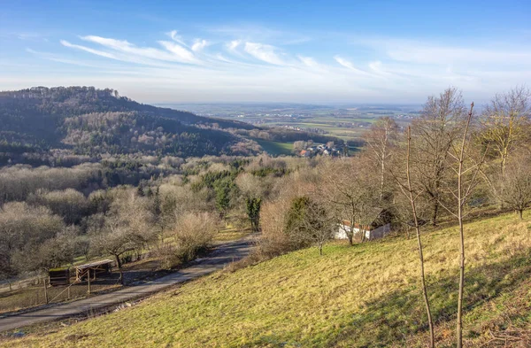 Hohenloher Ebene Waldenburg Dan Görüldü Güney Almanya Akşam Saatlerinde Bir — Stok fotoğraf