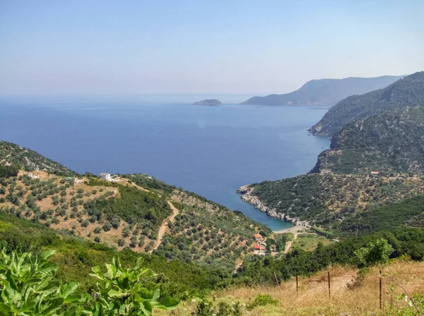 Przybrzeżne Krajobrazy Wokół Alonnisos Grecji — Zdjęcie stockowe