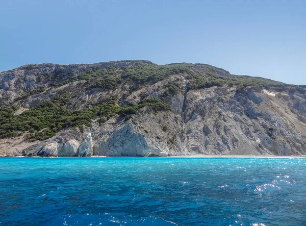 Sunny Táj Körül Lalaria Strand Skiathos Egyik Görög Sporades Szigetek — Stock Fotó