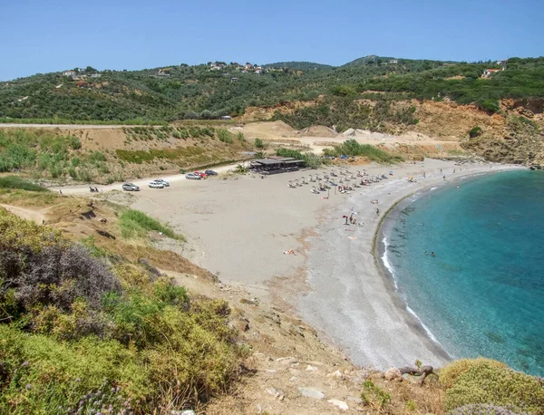 Sunny Beach Scenery Xanemos Skiathos One Greek Sporades Islands — Stock Photo, Image