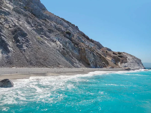 Yunan Sporades Adalarından Skiathos Taki Lalaria Plajında Güneşli Bir Manzara — Stok fotoğraf