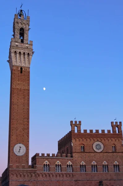 Torre del Mangia y Palazzo Publico - Siena — Foto de Stock