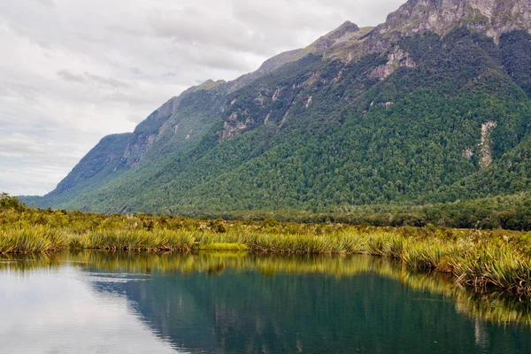 Lago Espelho - Te Anau — Fotografia de Stock