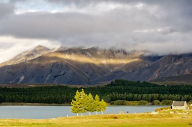 Lake Tekapo - South Island günbatımı
