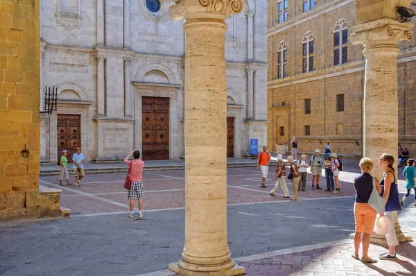 Piazza Duomo - Pienza — Fotografia de Stock