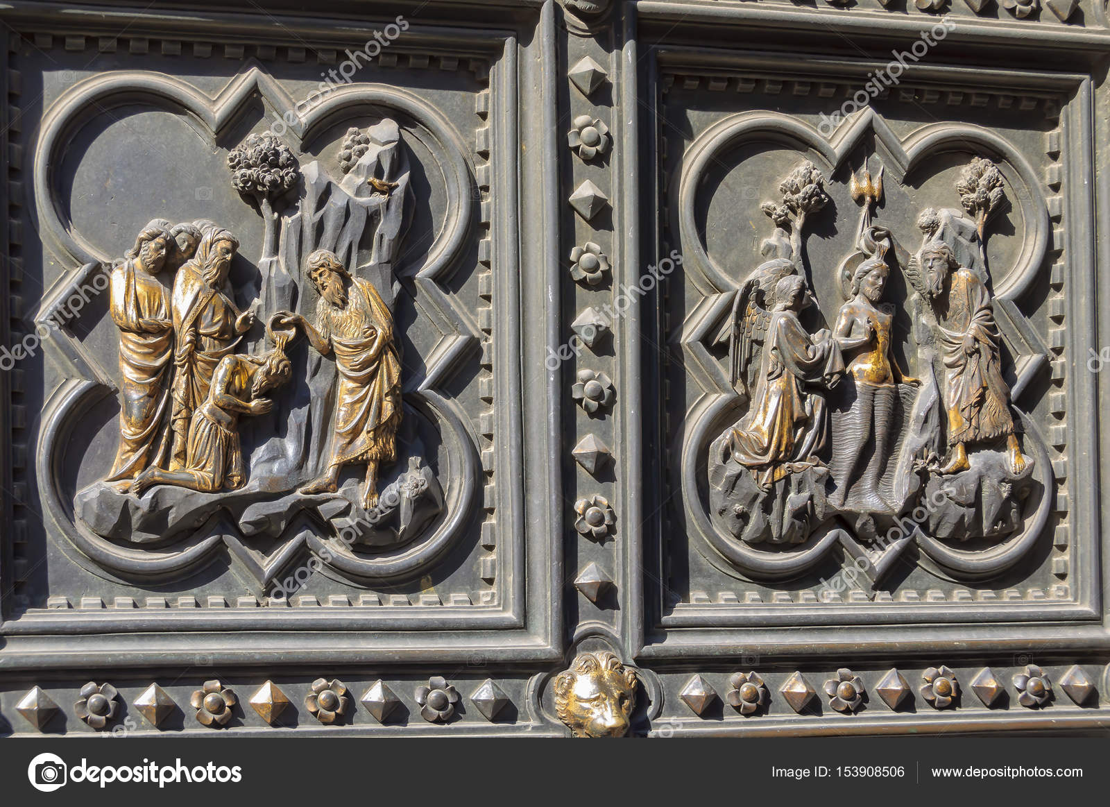South Door Of The Baptistery Florence Stock Photo C Lkonya