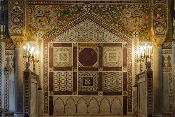Mosaics in Cappella Palatina - Palermo — стокове фото