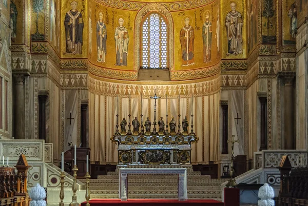 Altar principal de la Catedral-Monreale —  Fotos de Stock