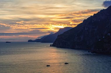 Sunset yakınında Positano