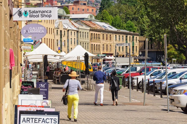 El popular Salamanca Place en Hobart — Foto de Stock