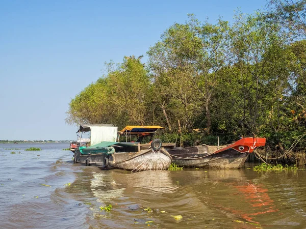 Barcos del delta del Mekong - Vinh Long — Foto de Stock