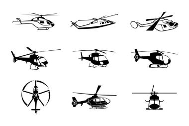 Helikopter vektör çizim