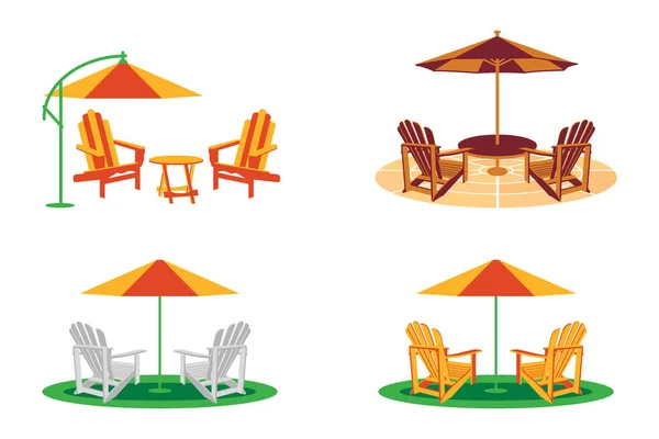 Patio y patios — Vector de stock