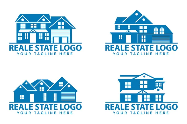 Logos inmobiliarios — Vector de stock