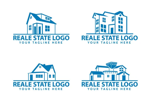 Logos inmobiliarios — Vector de stock