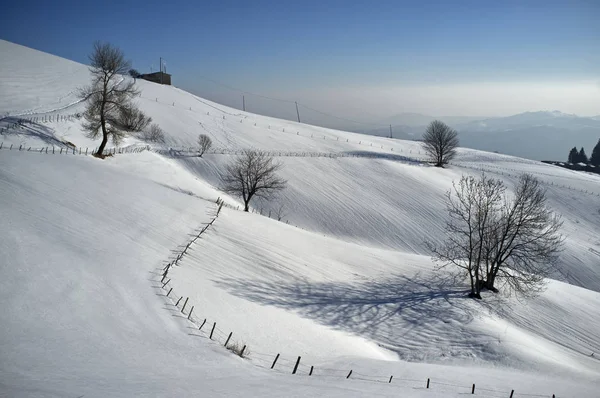 Soğuk kış dağ manzarası — Stok fotoğraf