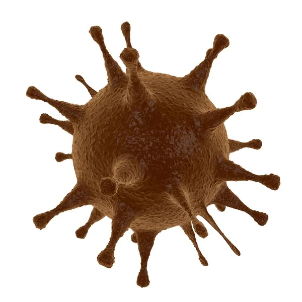 Ο ιός στο σώμα της κλίμακας μακροεντολή. 3D απεικόνιση — Φωτογραφία Αρχείου