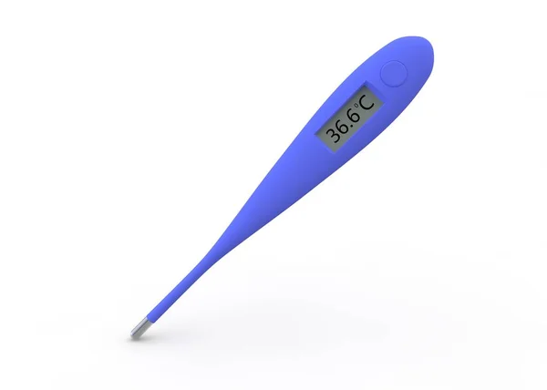 El termómetro digital muestra una temperatura de 36,6 grados Celsius —  Fotos de Stock