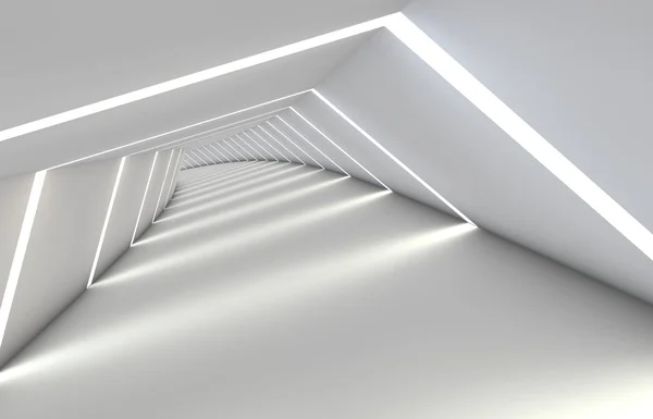 Túnel abstracto con huecos, con suelo y techo reflectantes —  Fotos de Stock