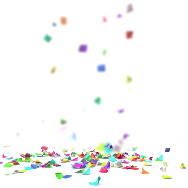 Brillante y colorido confeti volando en el suelo —  Fotos de Stock