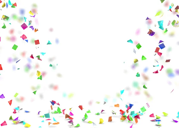 Bright and colorful confetti flying on the floor — Stock Photo, Image