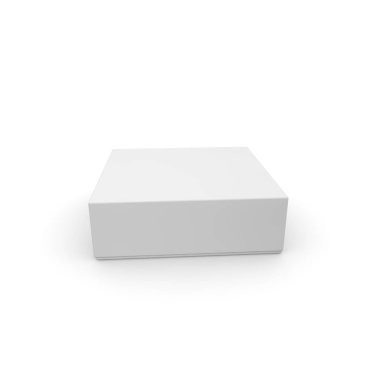 Ürün ve ürünler beyaz izole arka planda beyaz boş kutu