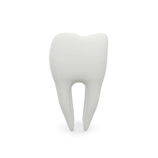 Modello di dente molare su sfondo bianco isolato — Foto Stock