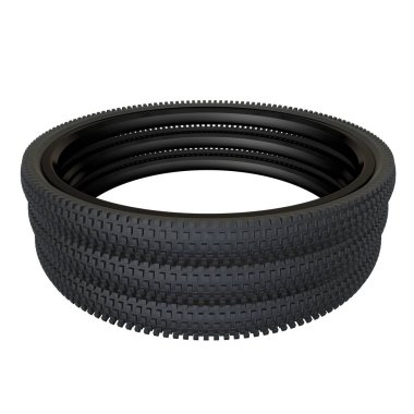 Beyaz izole arkaplanda bisiklet lastikleri