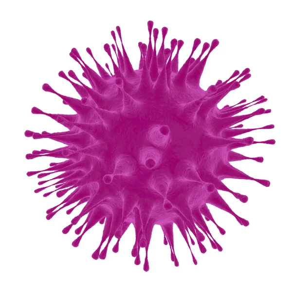 Covid Virus Het Menselijk Lichaam Geïsoleerde Witte Achtergrond Illustratie — Stockfoto