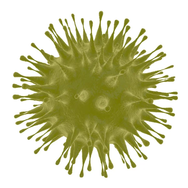 Covid Virus Het Menselijk Lichaam Geïsoleerde Witte Achtergrond Illustratie — Stockfoto