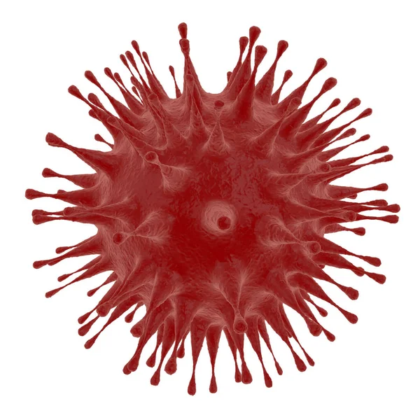 Vírus Covid Corpo Humano Fundo Branco Isolado Ilustração — Fotografia de Stock