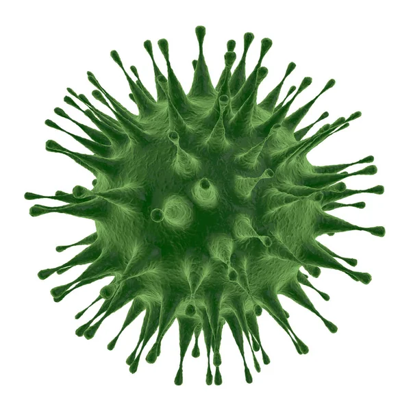 Virus Covid Lidském Těle Izolované Bílé Pozadí Ilustrace — Stock fotografie