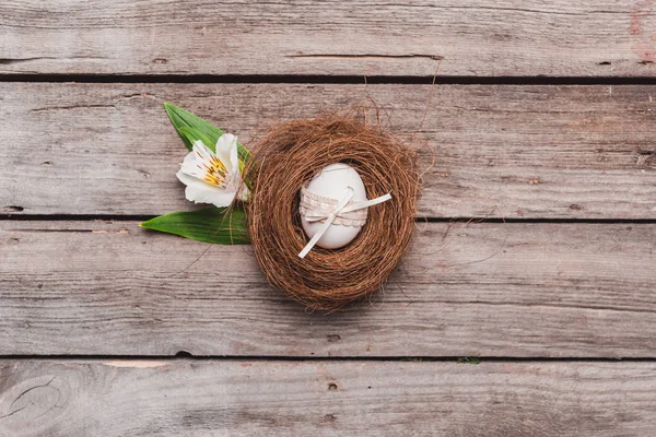 Easter egg in nest — Stock Photo, Image