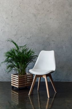 Modern white chair  clipart