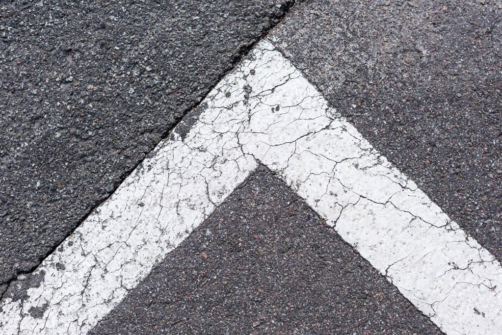 Concrete asphalt gray background with white paint