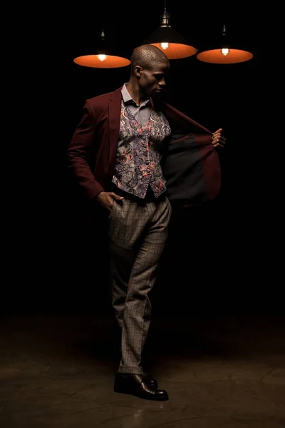 Luxo bonito afro-americano homem — Fotografia de Stock