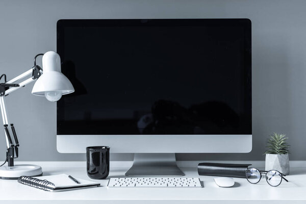 Workplace with computer