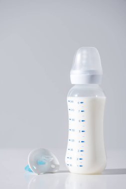 plastik şişe süt ve meme ile yakından görmek Grey