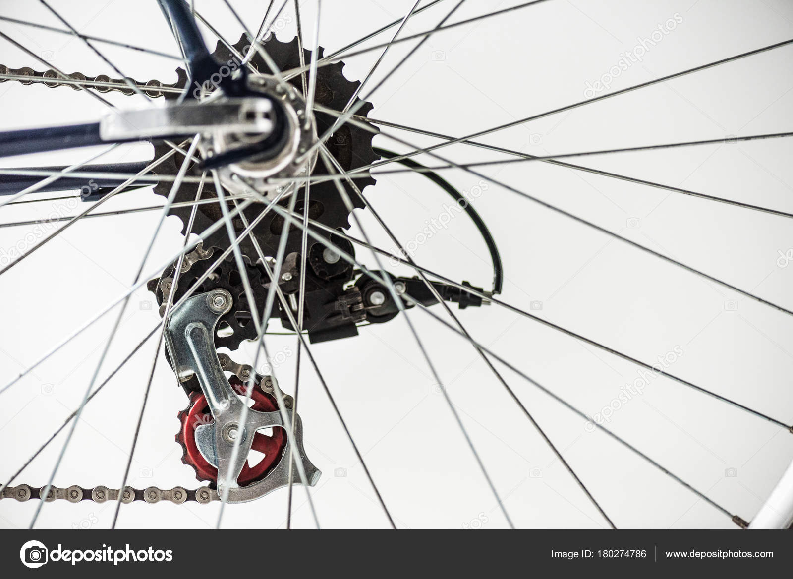 Bicycle Gears Spokes Isolated White — Stock Photo © YBoychenko 180274786