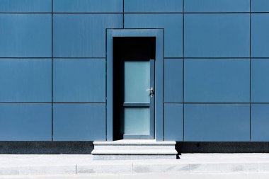 Entrance door in modern glass building 