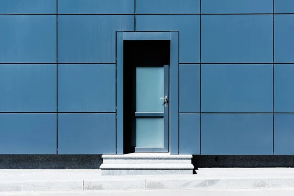 stock image Entrance door in modern glass building 