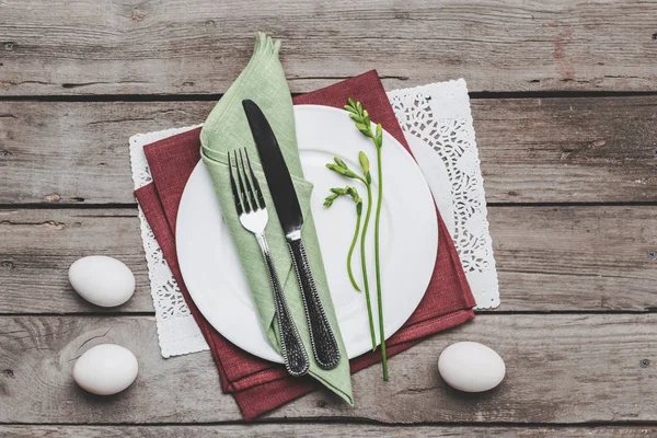 Easter table setting — Stock Photo