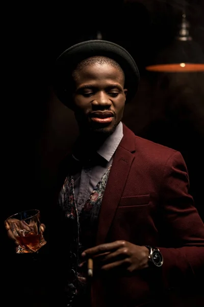 African american man in hat — Stock Photo