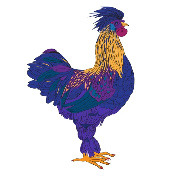 Gallo azzurro e giallo — Foto Stock