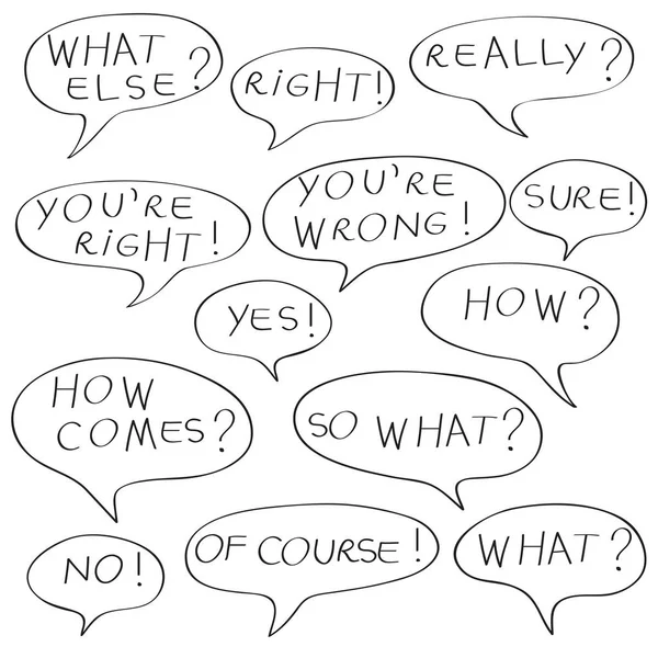 Doodle speech bubbles — Stock Photo, Image