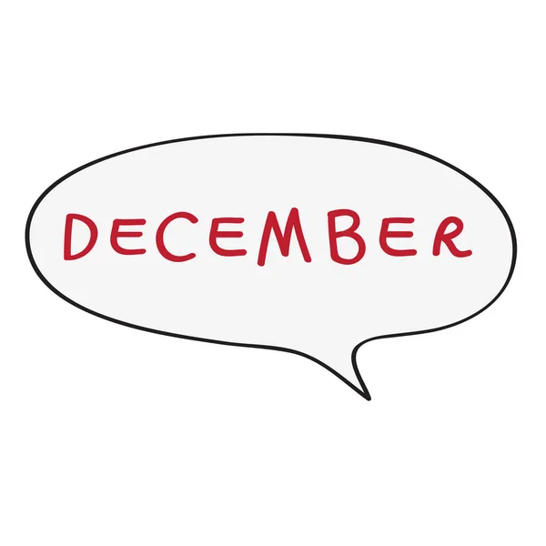 December speech bubble — Stock Photo, Image