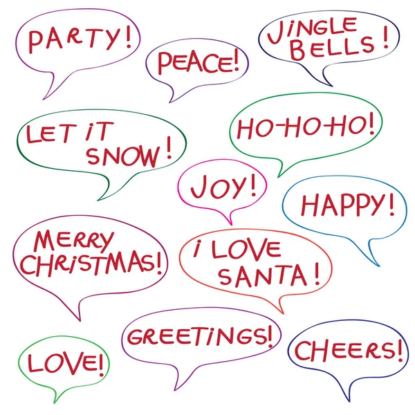 Vánoční komiks tučný text — Stock fotografie