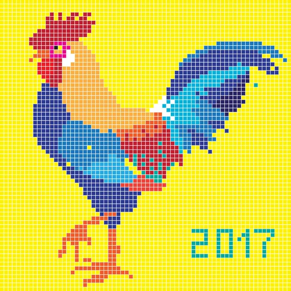 Pixel année du coq — Photo